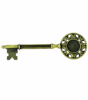 FANCY CAST GOLD KEY WITH STUDS TAKES INSERT, 9-1/4X3