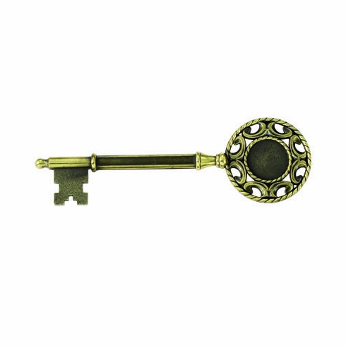 FANCY CAST GOLD KEY WITH STUDS TAKES INSERT, 9-1/4X3