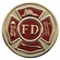 2 Inch in Diameter Round Metal Litho-Print Firefighter's Medallion Insert