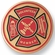 FIRE DEPARTMENT VOLUNTEER, 2 INCH ETCHED ENAMELED