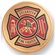 2 Inch in Diameter Round Metal Litho-Print Volunteer Firefighter Medallion Insert
