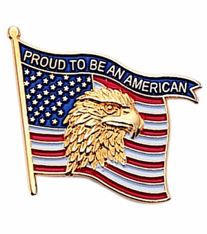 FLAG PIN PROUD TO BE AMERICAN
