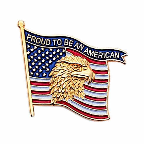 FLAG PIN PROUD TO BE AMERICAN