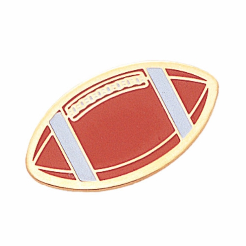 FOOTBALL ENAMELED PIN GOLD