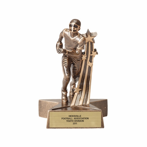 FOOTBALL, MALE, 6 1/2 INCH FIGURE TROPHY