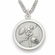 3/4 Inch Mens Football St. Christopher Sports Medal in Sterling Silver