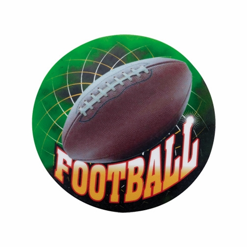 2 Inch in Diameter Round Football Mylar Insert
