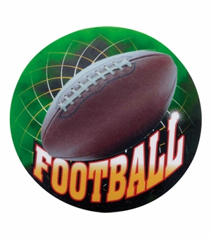 2 Inch in Diameter Round Football Mylar Insert