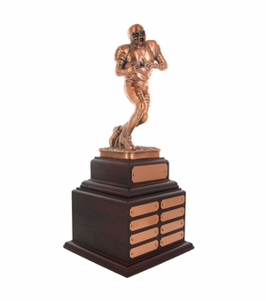 FOOTBALL PERPETUAL TROPHY, 16 INCHES, 32 PLATES