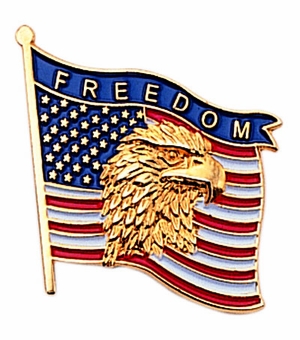 FREEDOM AMERICAN FLAG PIN