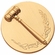 2-Inch in Diameter Round Metal Gavel Themed Stamped Insert in Multiple Colors