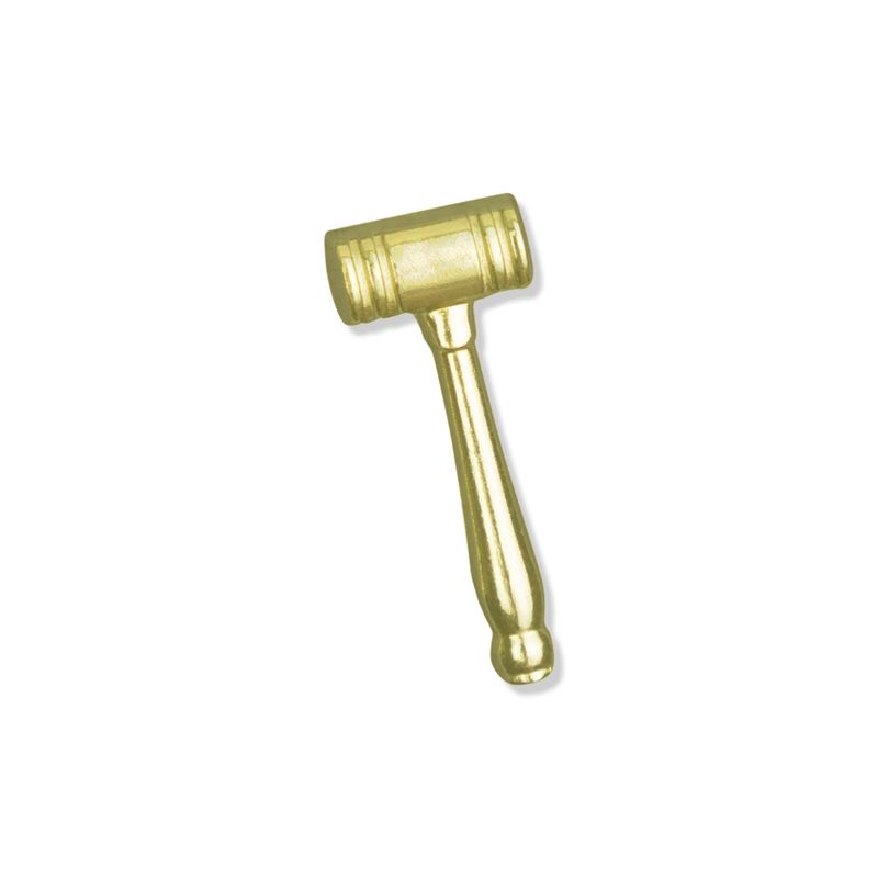 GAVEL CHENILLE PIN GOLD