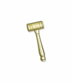 GAVEL CHENILLE PIN GOLD