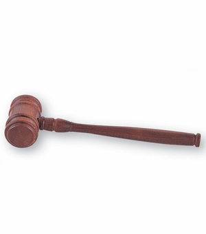 GAVEL FOR MEN WITHOUT GAVEL BAND, WALNUT