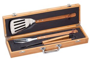 GENUINE BAMBOO BARBECUE GIFT SET BOX