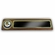 GENUINE WALNUT DESK BLOCK WITH DEPT. OF JUSTICE MEDALLION AND BLACK SCREENED PLATE