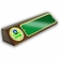 GENUINE WALNUT DESK BLOCK WITH ENVIRONMENTAL PROTECTION AGENCY MEDALLION AND GREEN PLATE