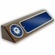 GENUINE WALNUT DESK BLOCK WITH U.S. COAST GUARD MEDALLION AND BLUE PLATE