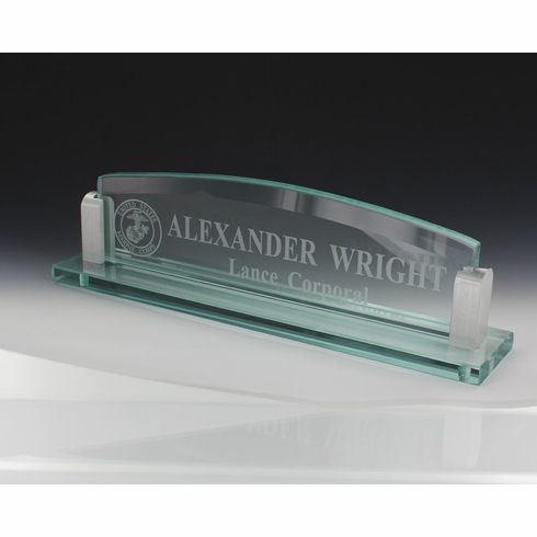 GLASS DESK NAME PLATE