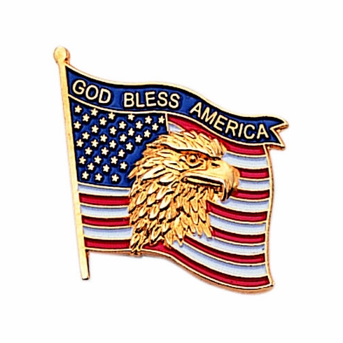 GOD BLESS AMERICA FLAG PIN