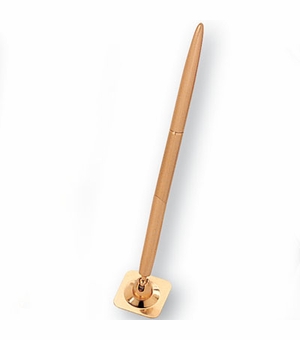 GOLD DESK PEN AND FUNNEL
