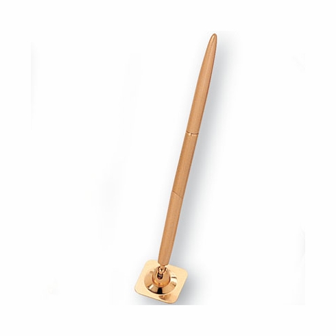 GOLD DESK PEN AND FUNNEL