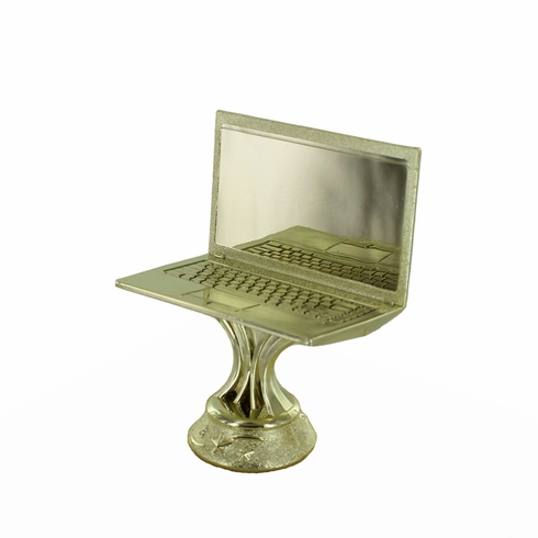 GOLD PLASTIC COMPUTER FIGURE