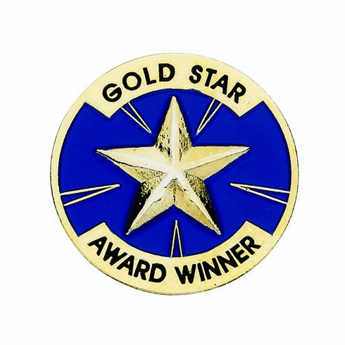 GOLD STAR AWARD WINNER PIN