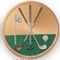 2 Inch in Diameter Round Metal Litho-Print Lamp of Learning Medallion Insert