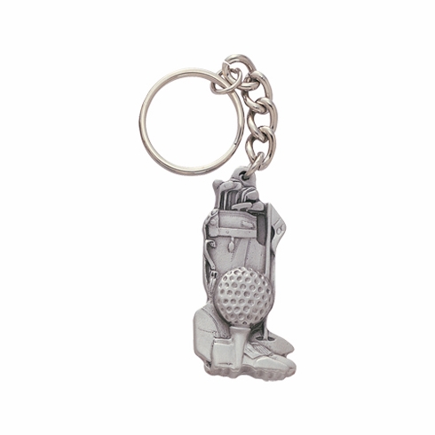 GOLF BAG PEWTER KEY CHAIN