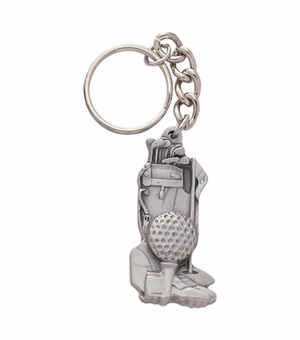 GOLF BAG PEWTER KEY CHAIN
