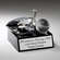 GOLF CLUB AND BALL OPTICAL CRYSTAL AWARD ON BLACK CRYSTAL BASE