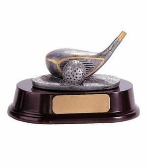 GOLF DRIVER 3-1/2 INCH RESIN TROPHY