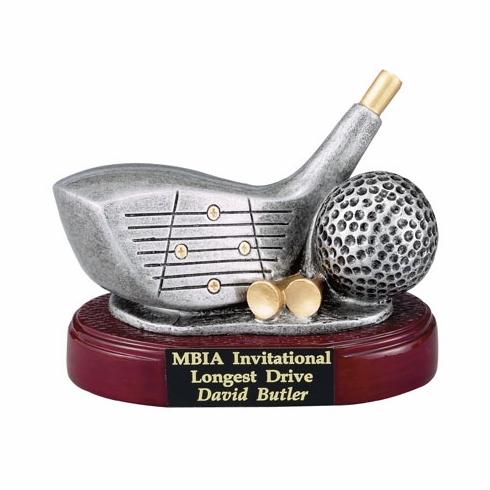 GOLF DRIVER AND BALL, 4 INCH ,  WITHOUT PLATE