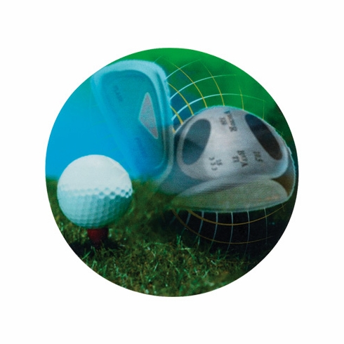2 Inch in Diameter Round Golf Mylar Insert