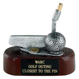GOLF PUTTER, 4 1/2 INCH RESIN TROPHY