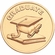 2-Inch in Diameter Round Stamped Metal Graduation Themed Insert in Gold