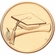 2-Inch in Diameter Round Metal Graduation Themed Stamped Insert in Gold