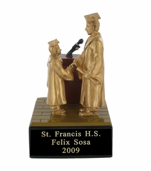 GRADUATION, MALE SCHOLASTIC TROPHY, 5-1/2 INCH