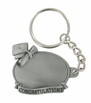 GRADUATION PEWTER KEY CHAIN