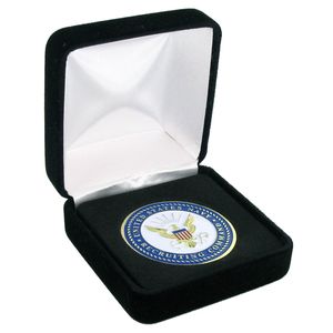 BLACK BOX HOLDS 1-1/2 INCH COIN