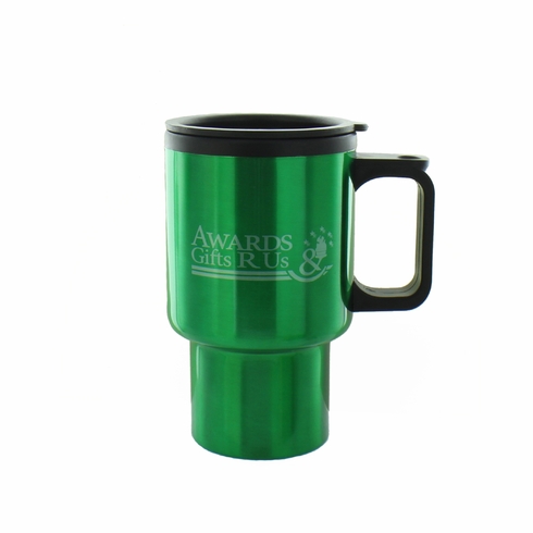 GREEN TRAVEL MUG 16OZ