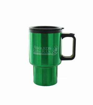 GREEN TRAVEL MUG 16OZ