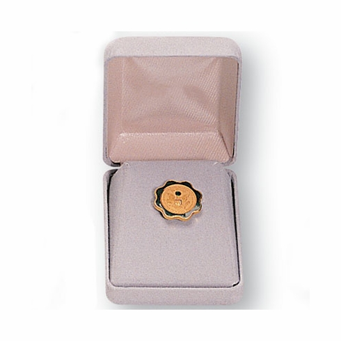 GREY VELOUR JEWELRY BOX