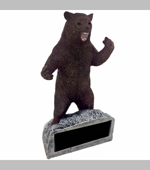 GROWLING BEAR MASCOT TROPHY WITHOUT PLATE