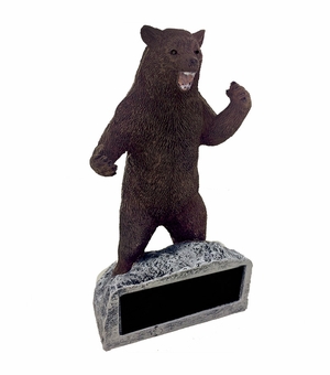 GROWLING BEAR MASCOT TROPHY WITHOUT PLATE