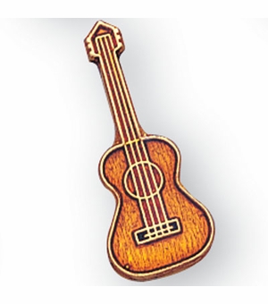 GUITAR PIN ENAMELED GOLD