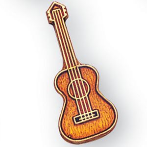GUITAR PIN ENAMELED GOLD