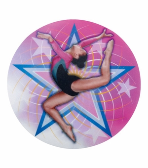 2 Inch in Diameter Round Female Gymnastics Mylar Insert