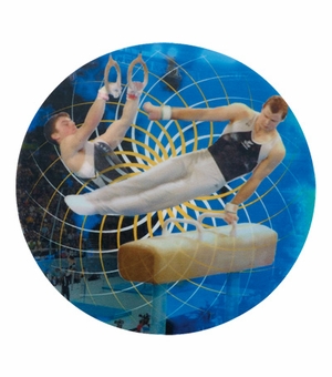 2 Inch in Diameter Round Male Gymnastics Mylar Insert